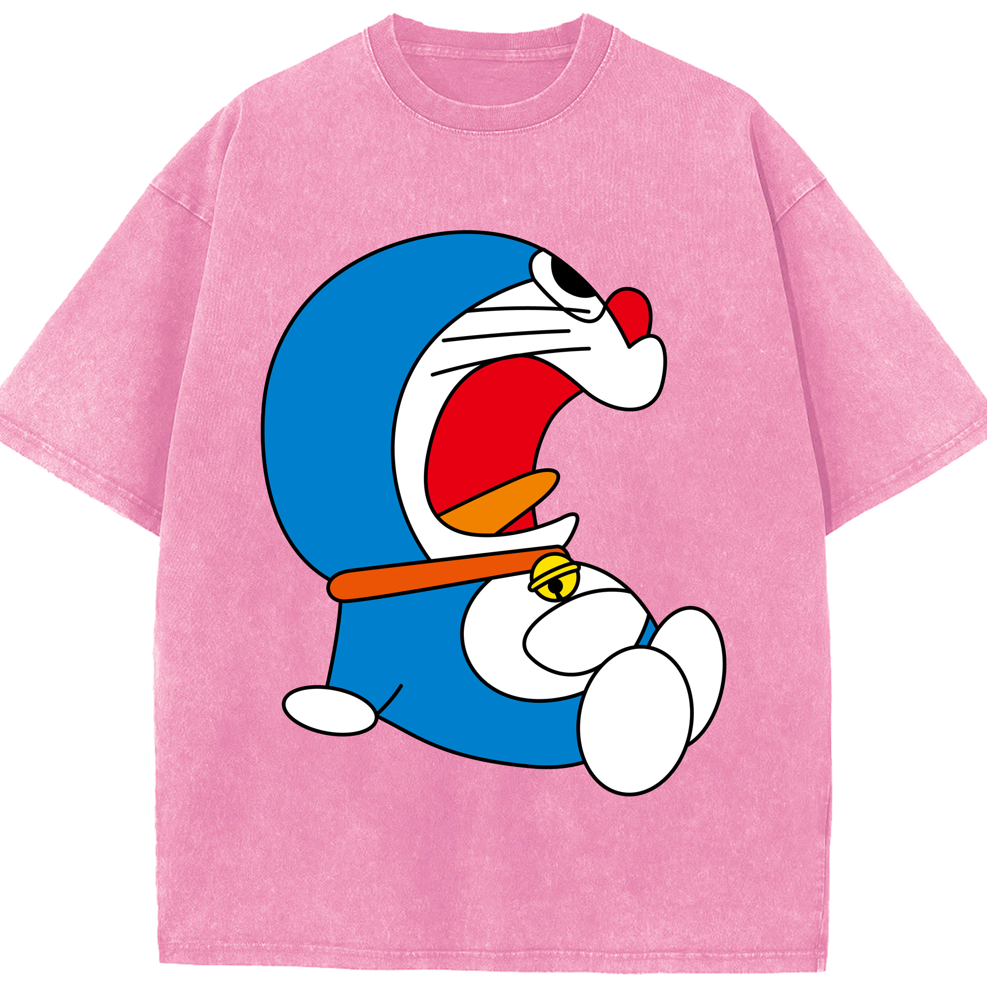 （画像用） ドラえもん Doraemon 綿100% ヴィンテージ風 半袖Tシャツ（フロントプリント）